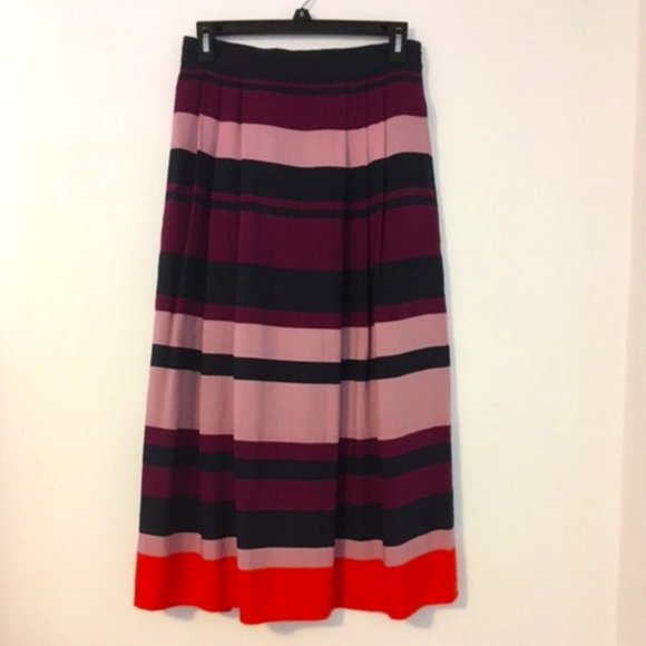 Ann Taylor Striped Midi Skirt